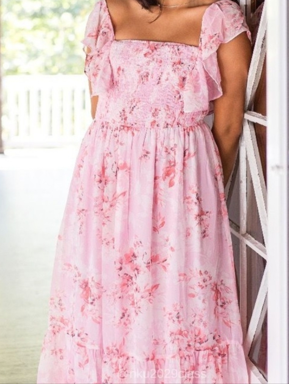 New Pink Floral Womens Dress